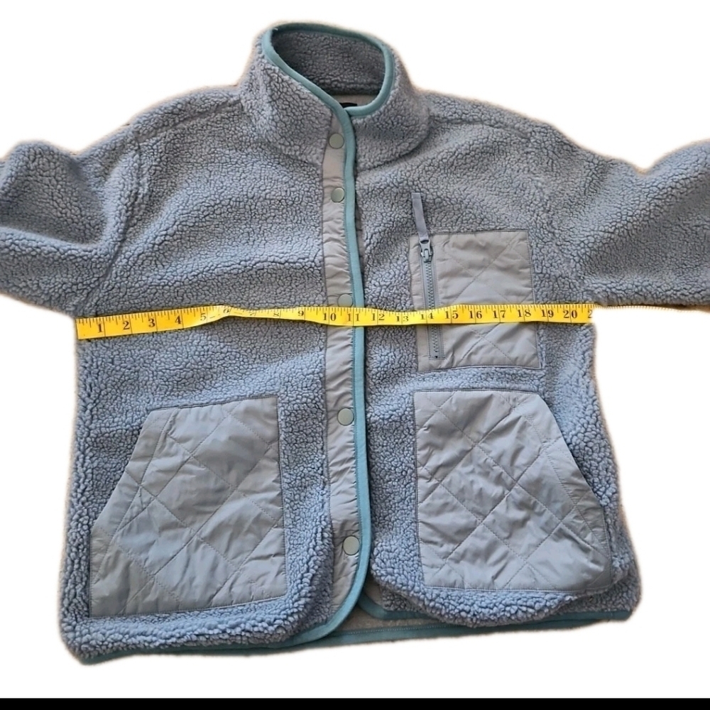 Rails Womens Lorena Steel Blue Sherpa Cozy Winter Outerwear Jacket S - Picture 15 of 16